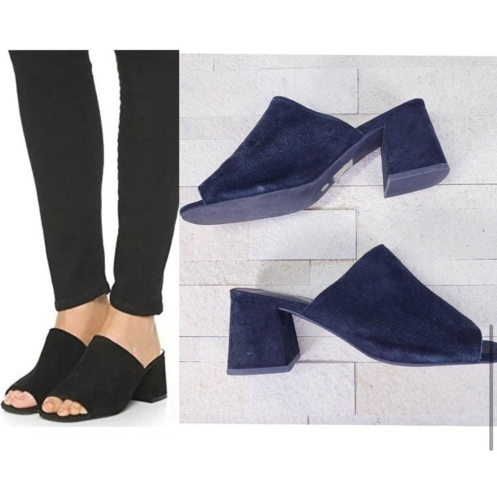 Jeffery Campbell black suede slide mules!